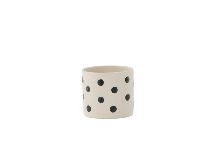 Venture Home Sane Pot - White/Black Dots - 11*11*10cm