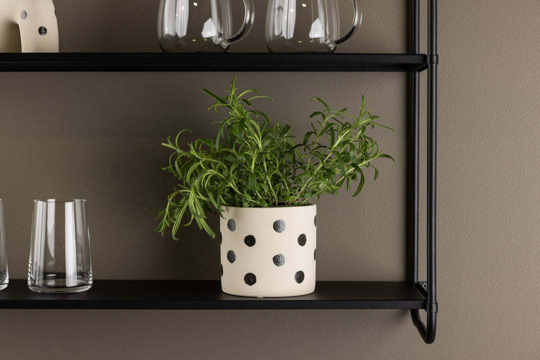 Venture Home Sane Pot - White/Black Dots - 11*11*10cm