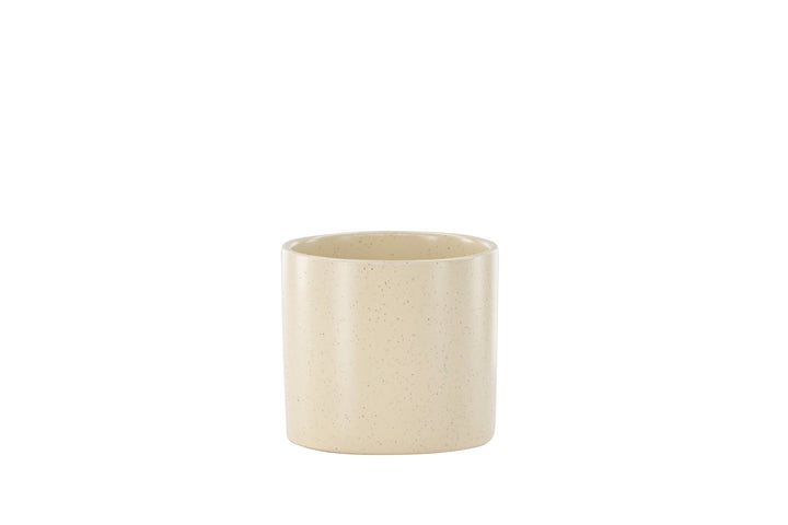 Venture Home Sane Pot - Beige/Black Dots - 11*11*10cm