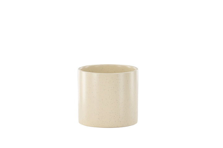 Venture Home Sane Pot - Beige/Black Dots - 11*11*10cm
