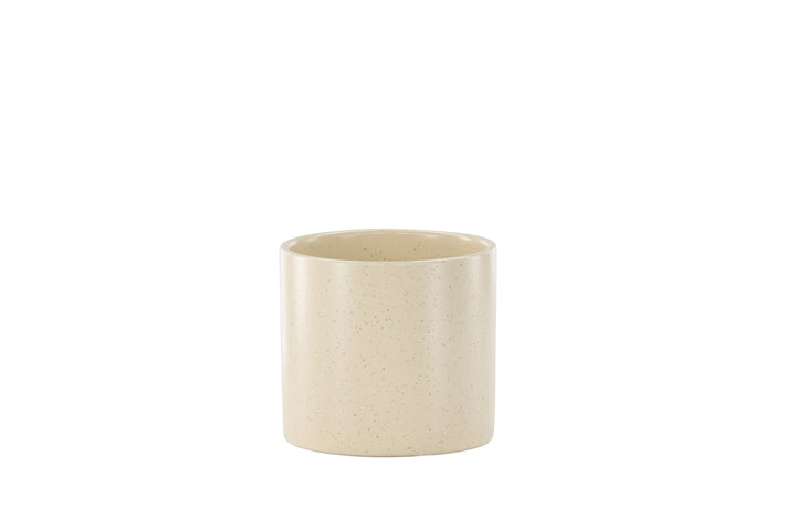 Venture Home Sane Pot - Beige/Black Dots - 11*11*10cm