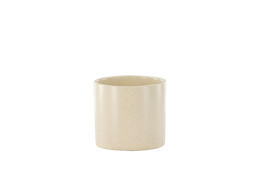 Venture Home Sane Pot - Beige/Black Dots - 11*11*10cm