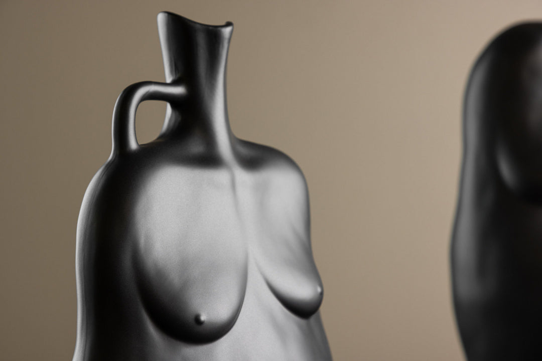 Venture Home Conta Vase -  Matte black -  17*10*25Hcm
