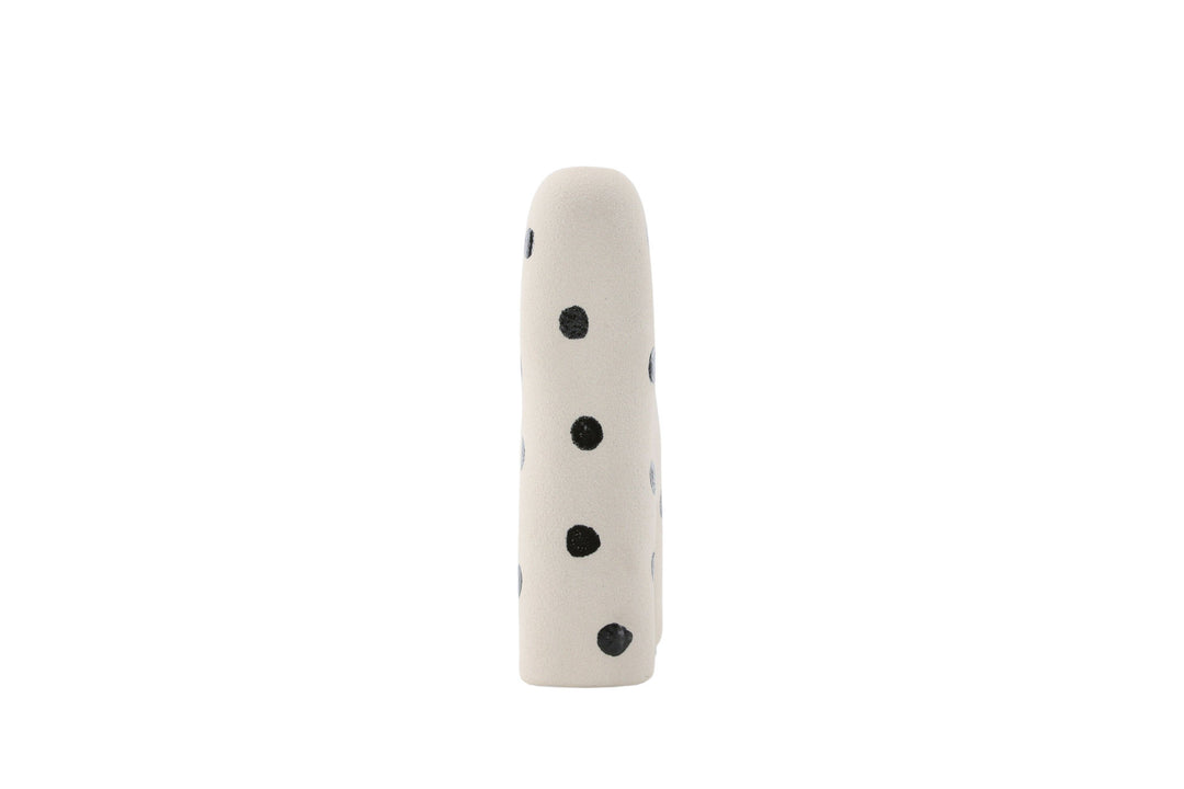 Venture Home Aya Vase - White/Black Dots - 9*4*16Hcm