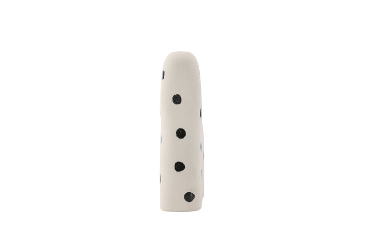 Venture Home Aya Vase - White/Black Dots - 9*4*16Hcm