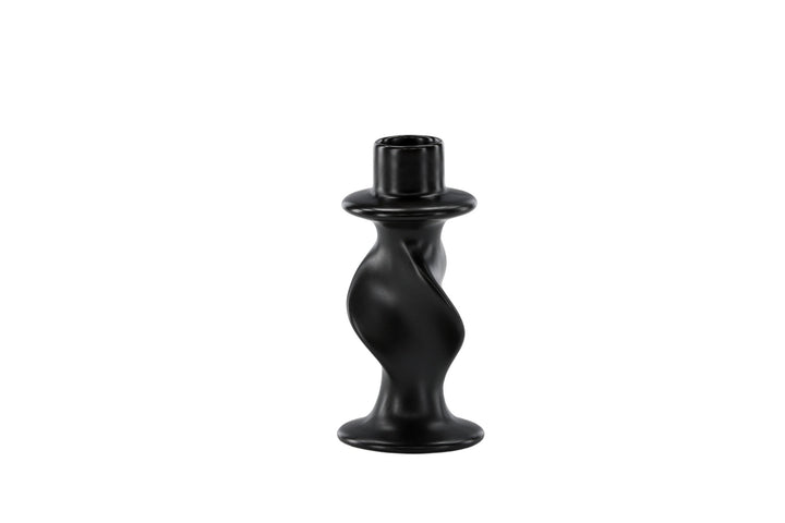 Venture Home Glory Candlestick - Matte Black - D2*W6*H12cm