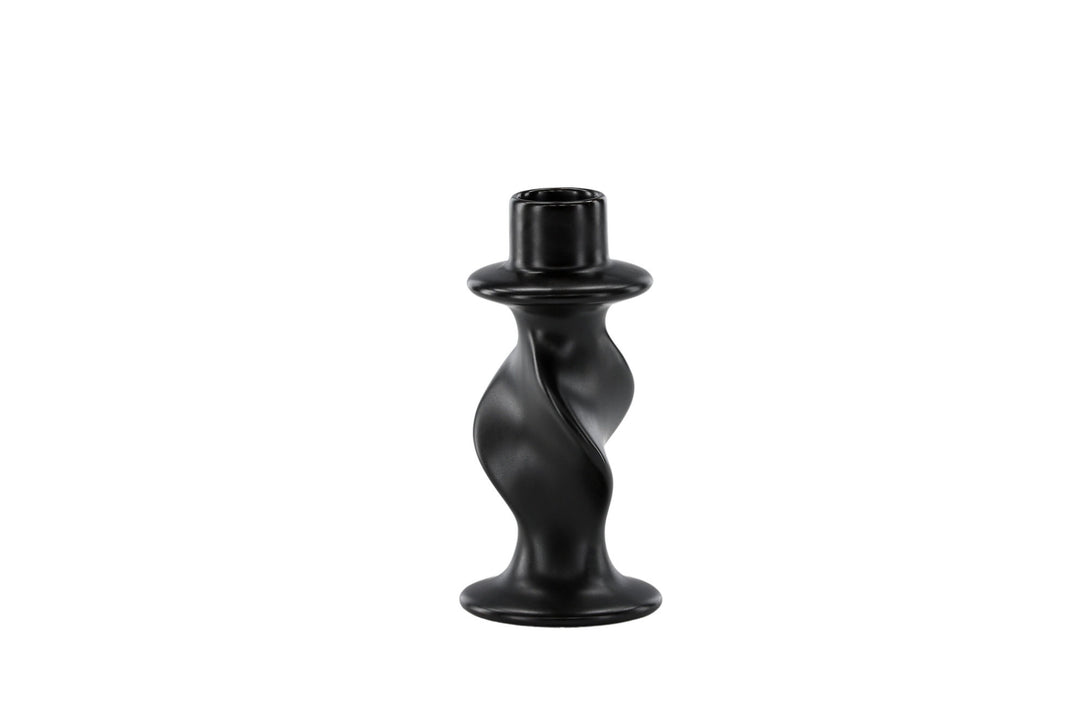 Venture Home Glory Candlestick - Matte Black - D2*W6*H12cm