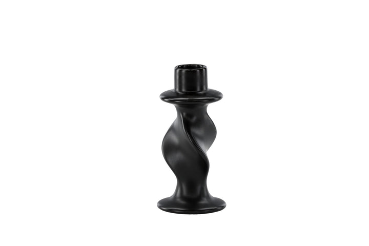 Venture Home Glory Candlestick - Matte Black - D2*W6*H12cm