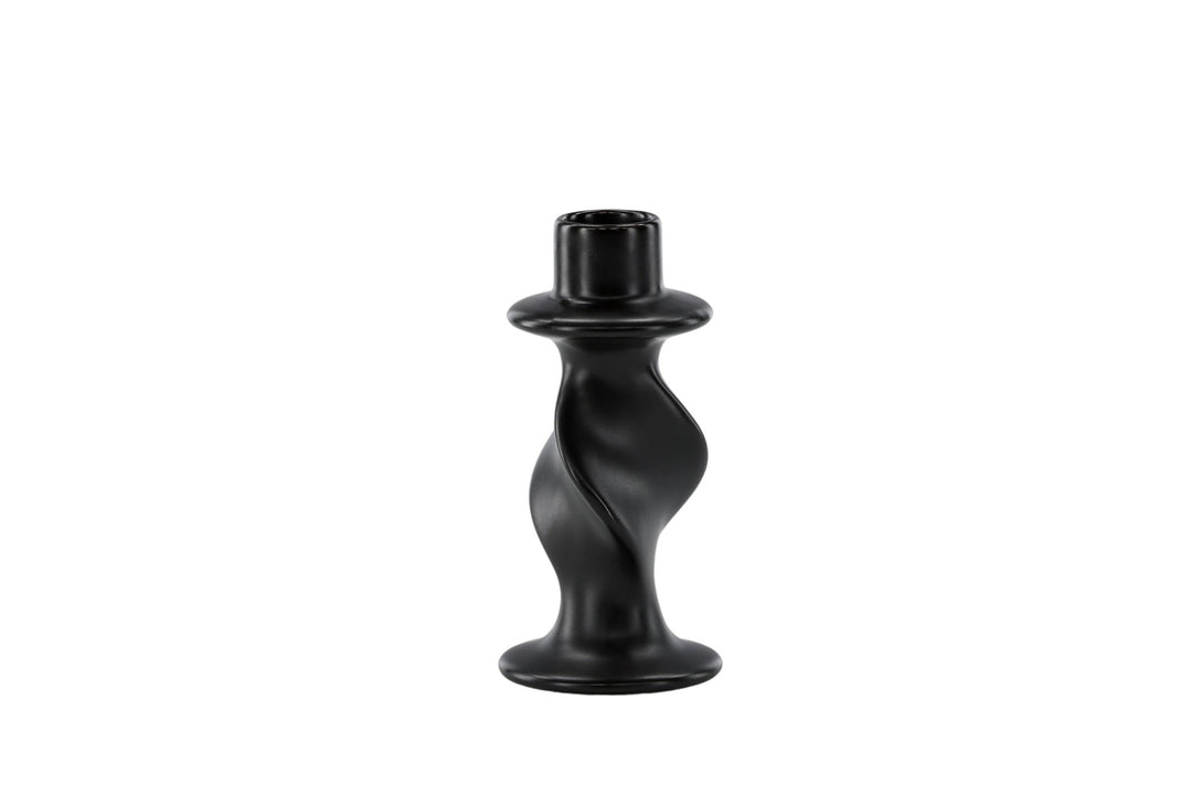 Venture Home Glory Candlestick - Matte Black - D2*W6*H12cm
