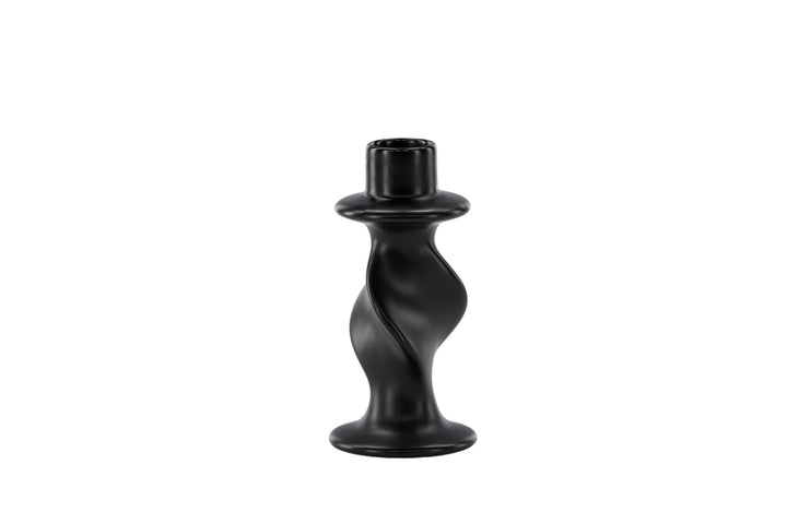 Venture Home Glory Candlestick - Matte Black - D2*W6*H12cm