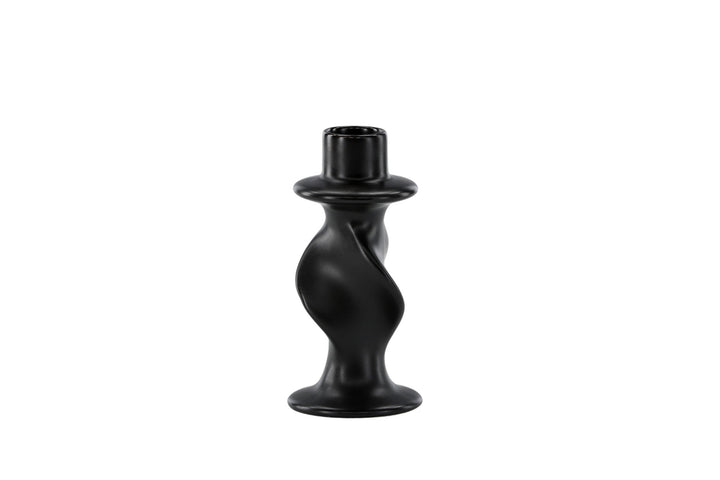 Venture Home Glory Candlestick - Matte Black - D2*W6*H12cm