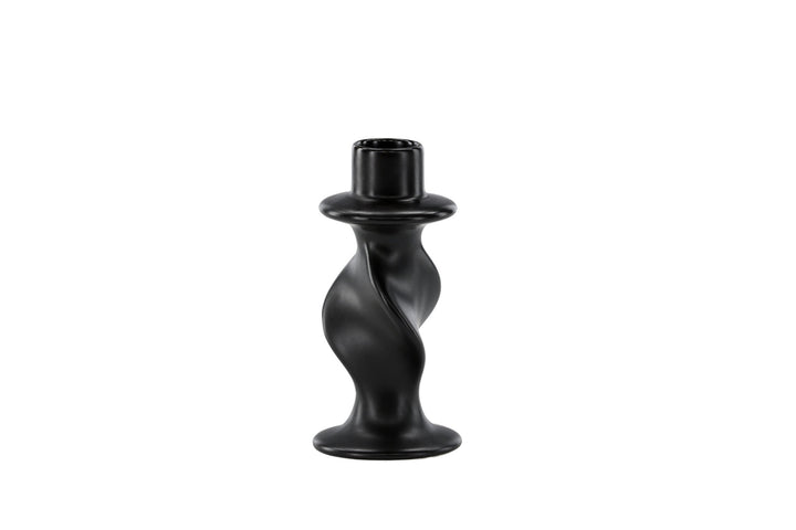 Venture Home Glory Candlestick - Matte Black - D2*W6*H12cm
