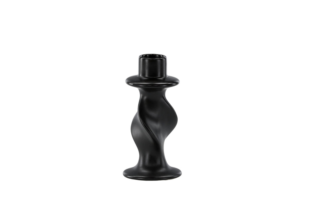 Venture Home Glory Candlestick - Matte Black - D2*W6*H12cm