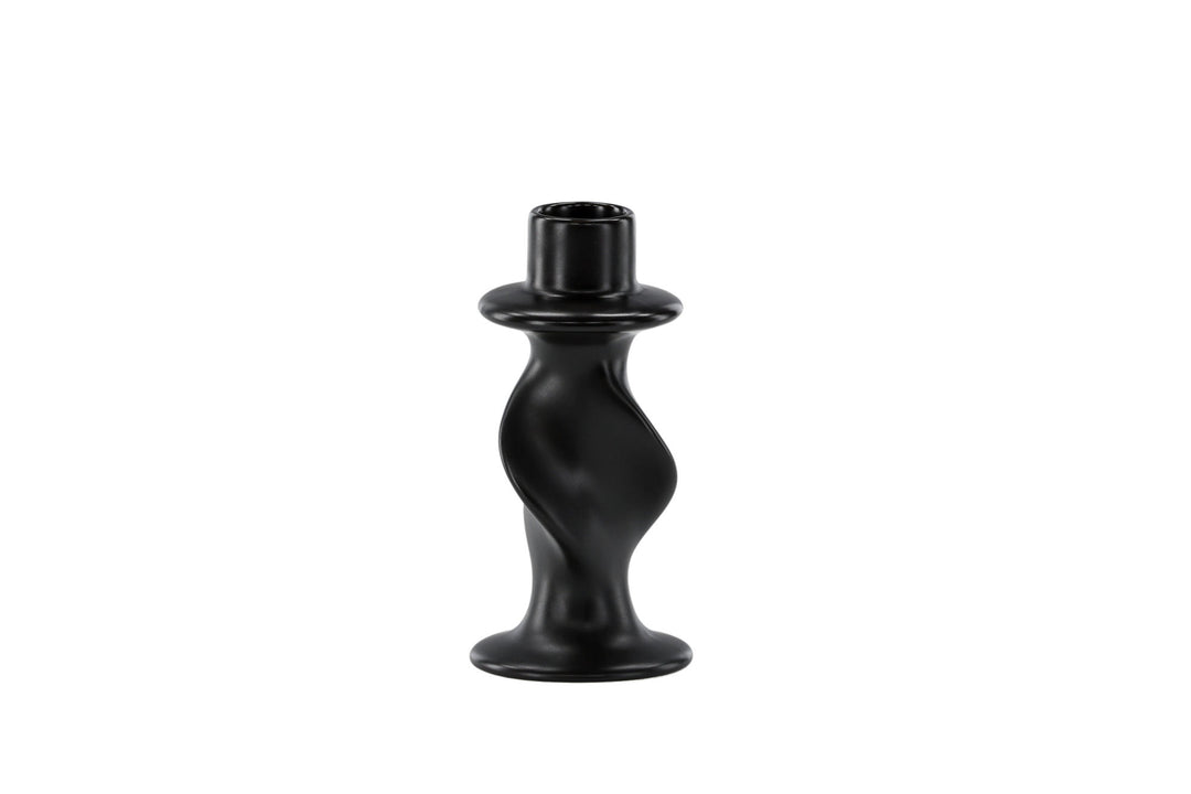 Venture Home Glory Candlestick - Matte Black - D2*W6*H12cm