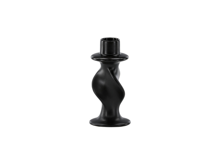 Venture Home Glory Candlestick - Matte Black - D2*W6*H12cm