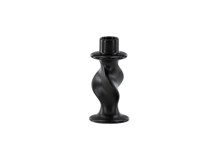 Venture Home Glory Candlestick - Matte Black - D2*W6*H12cm