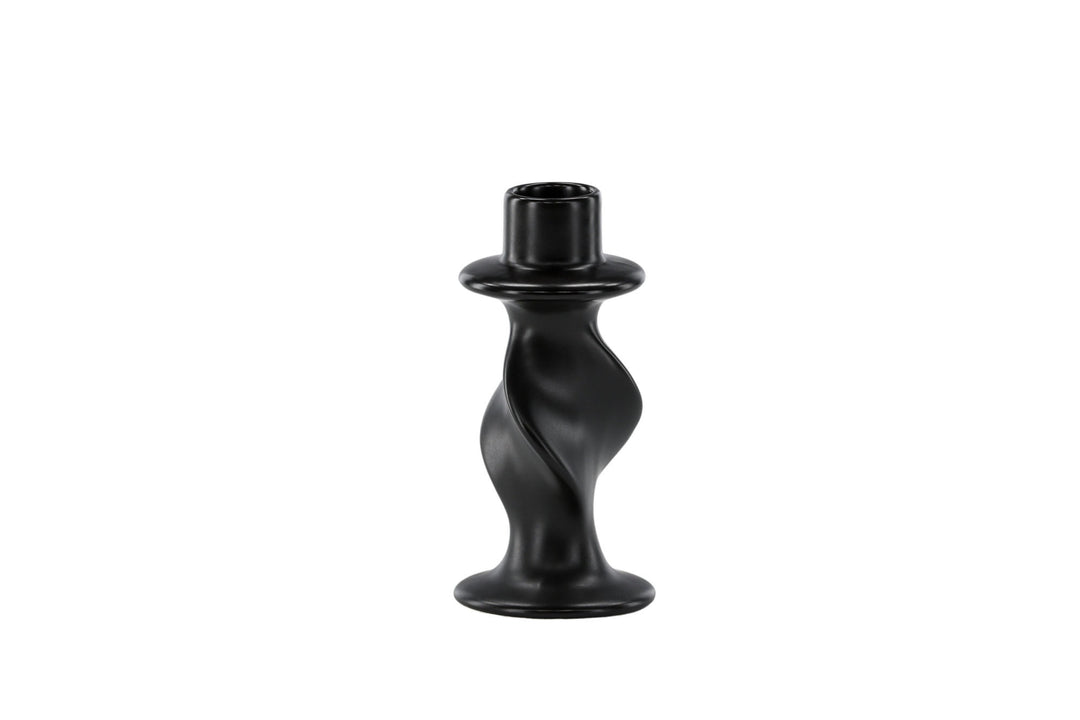 Venture Home Glory Candlestick - Matte Black - D2*W6*H12cm