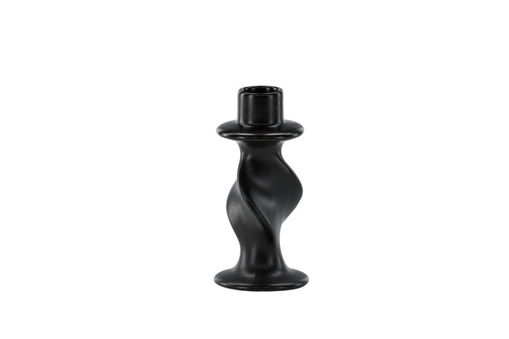 Venture Home Glory Candlestick - Matte Black - D2*W6*H12cm