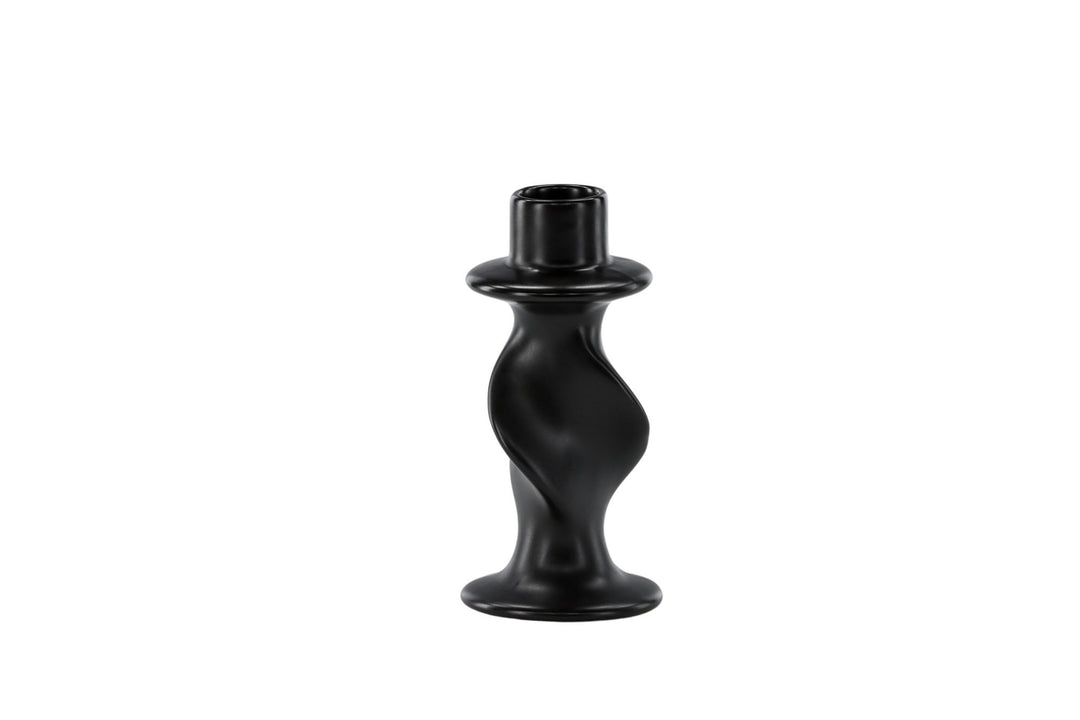 Venture Home Glory Candlestick - Matte Black - D2*W6*H12cm