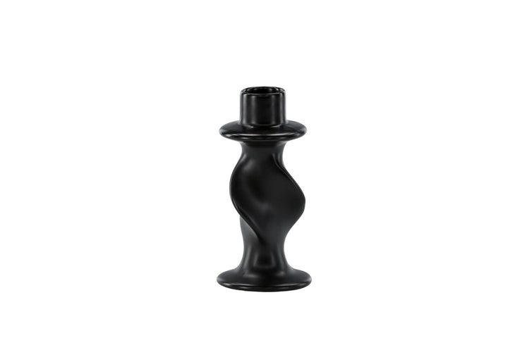 Venture Home Glory Candlestick - Matte Black - D2*W6*H12cm
