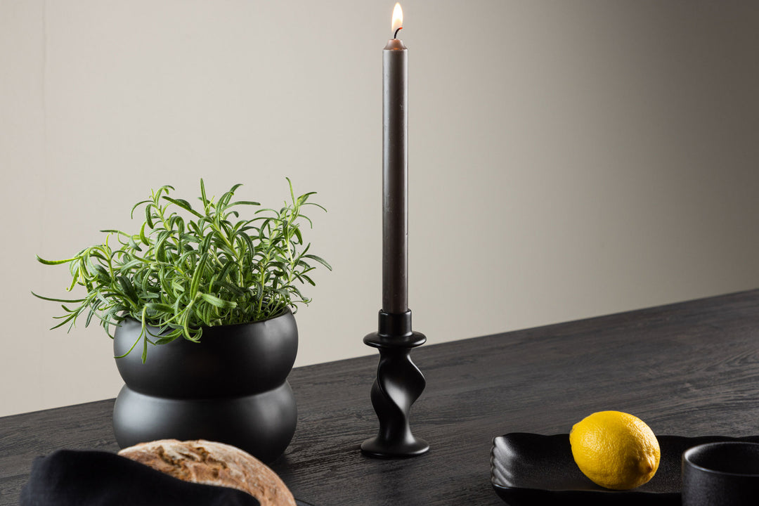 Venture Home Glory Candlestick - Matte Black - D2*W6*H12cm