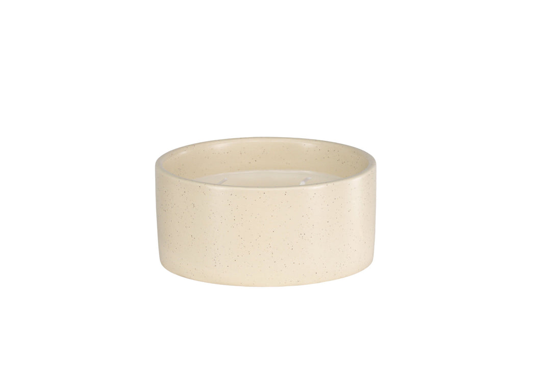 Venture Home Douglas Scented candles - Beige/Black Dots - D13*H6cm