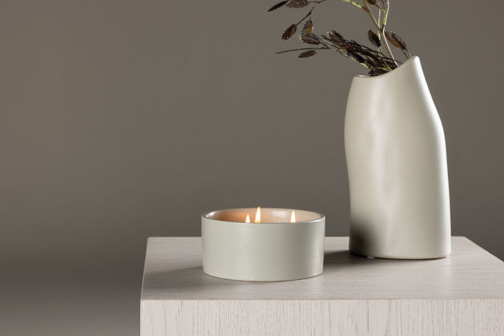 Venture Home Douglas Scented candles -  Light grey -  D13*H6cm