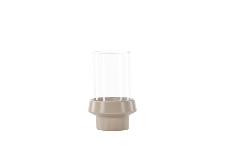 Venture Home Davida Lantern - Beige/Clear Glass - 13*H20cm