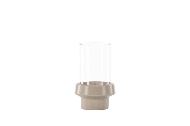 Venture Home Davida Lantern - Beige/Clear Glass - 13*H20cm