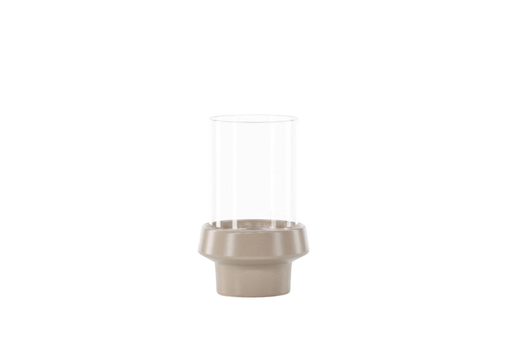 Venture Home Davida Lantern - Beige/Clear Glass - 13*H20cm