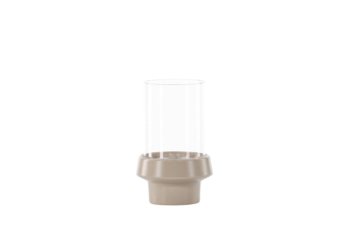 Venture Home Davida Lantern - Beige/Clear Glass - 13*H20cm