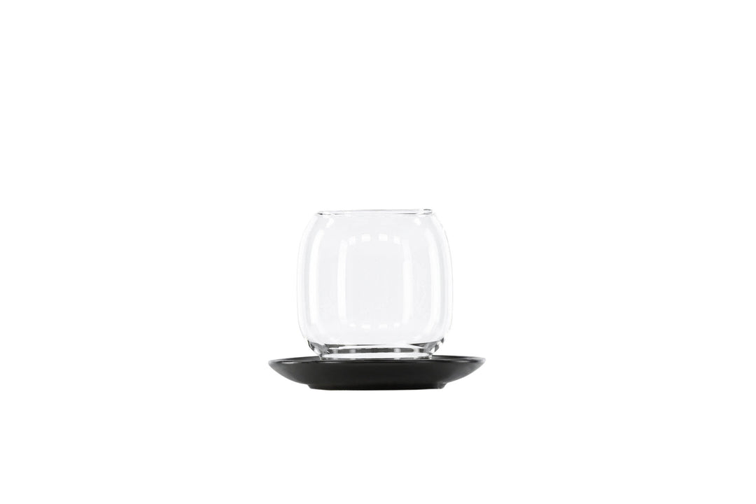 Venture Home Archy Lantern - Matte Black/Clear Glass - 12*H10cm