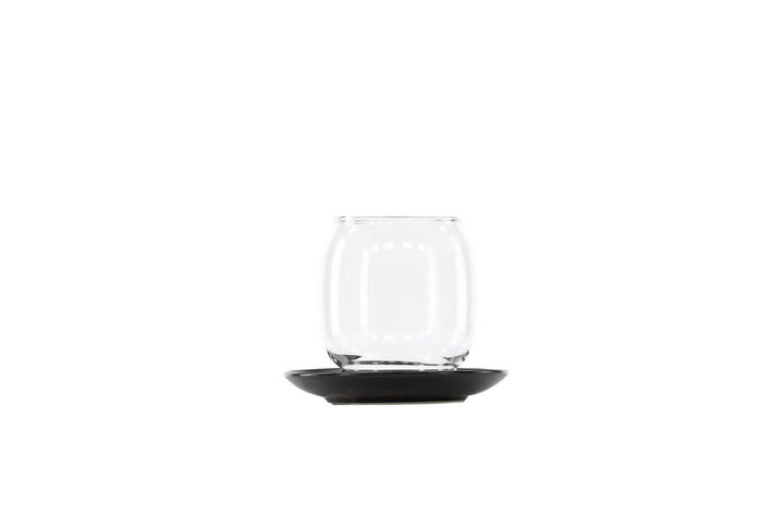 Venture Home Archy Lantern - Matte Black/Clear Glass - 12*H10cm