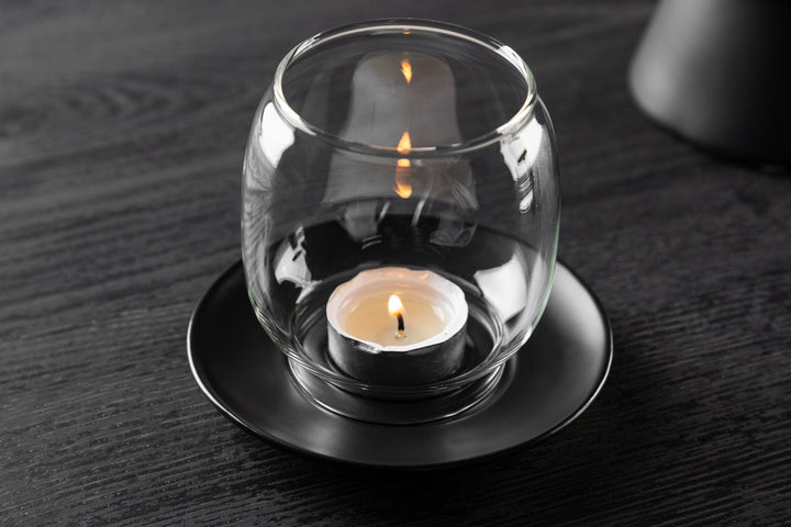 Venture Home Archy Lantern - Matte Black/Clear Glass - 12*H10cm
