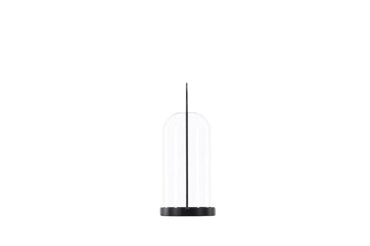 Venture Home Flora Lantern -  Black/Clear Glass -  H25*11cm