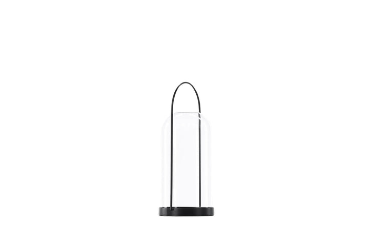 Venture Home Flora Lantern -  Black/Clear Glass -  H25*11cm
