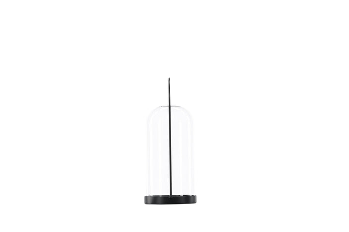 Venture Home Flora Lantern -  Black/Clear Glass -  H25*11cm
