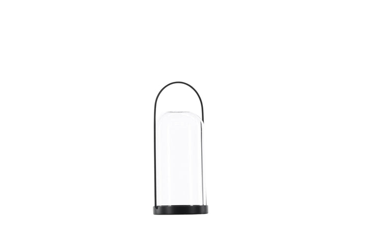 Venture Home Flora Lantern -  Black/Clear Glass -  H25*11cm