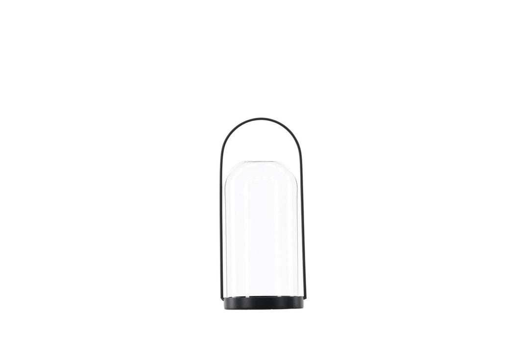Venture Home Flora Lantern -  Black/Clear Glass -  H25*11cm