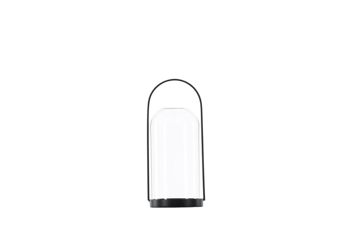 Venture Home Flora Lantern -  Black/Clear Glass -  H25*11cm