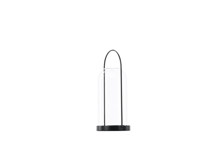 Venture Home Flora Lantern -  Black/Clear Glass -  H25*11cm