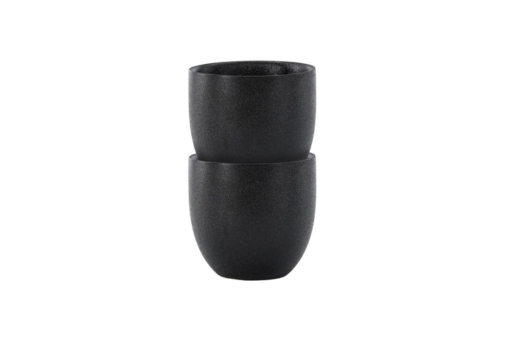 Venture Home Wabi Sabi Coffee Cup 2-pack - Matte Black - 8*8Hcm