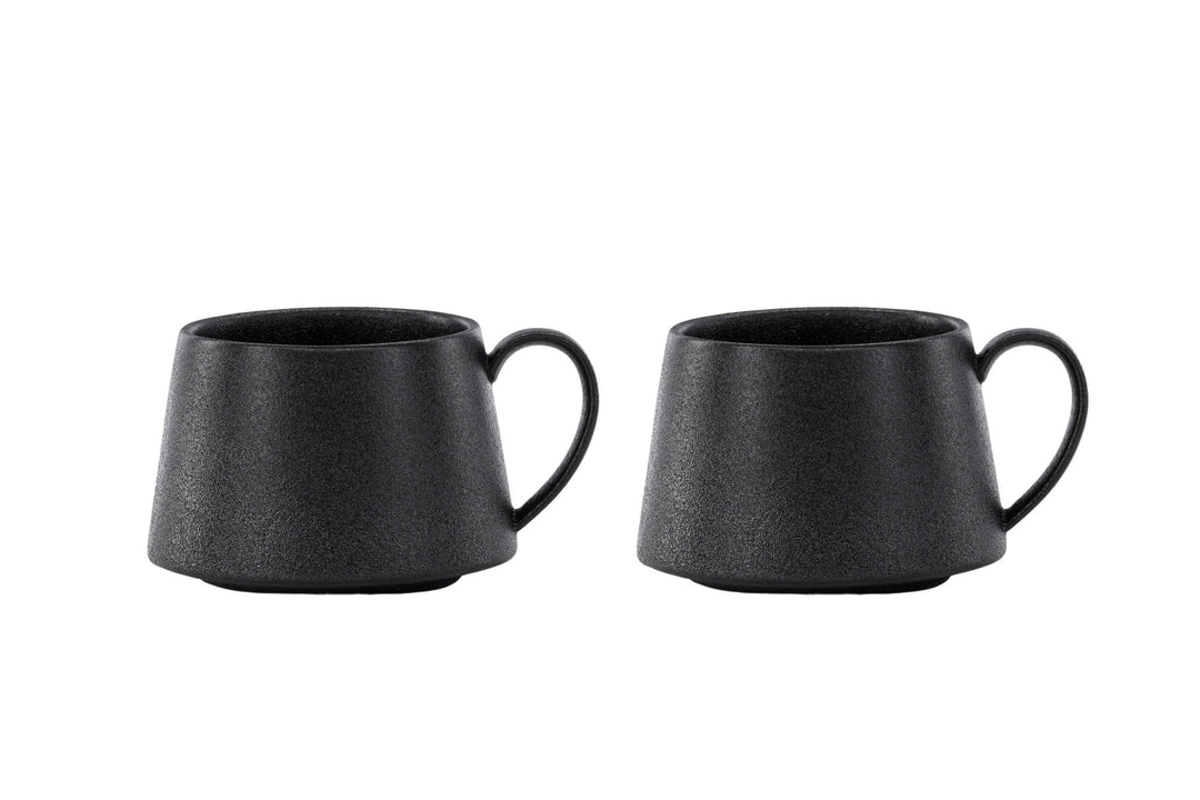 Venture Home Wabi Sabi Coffee Cup 2-pack - Matte Black - 8*7H*10cm