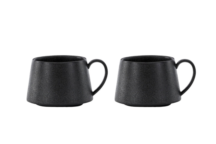 Venture Home Wabi Sabi Coffee Cup 2-pack - Matte Black - 8*7H*10cm