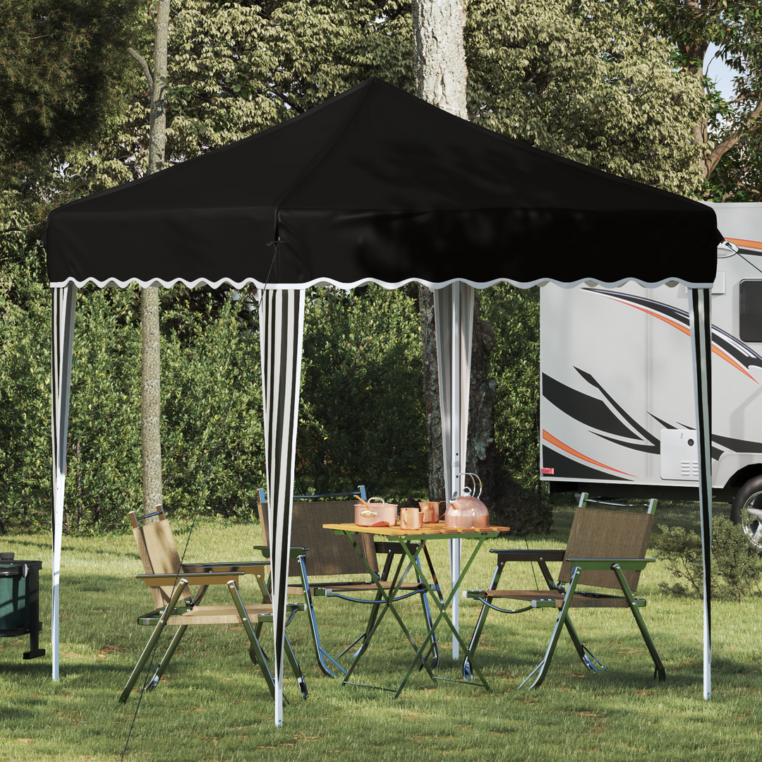 Pop-up Festtelt 195 x 195 x 245 cm Sort Oxford stof