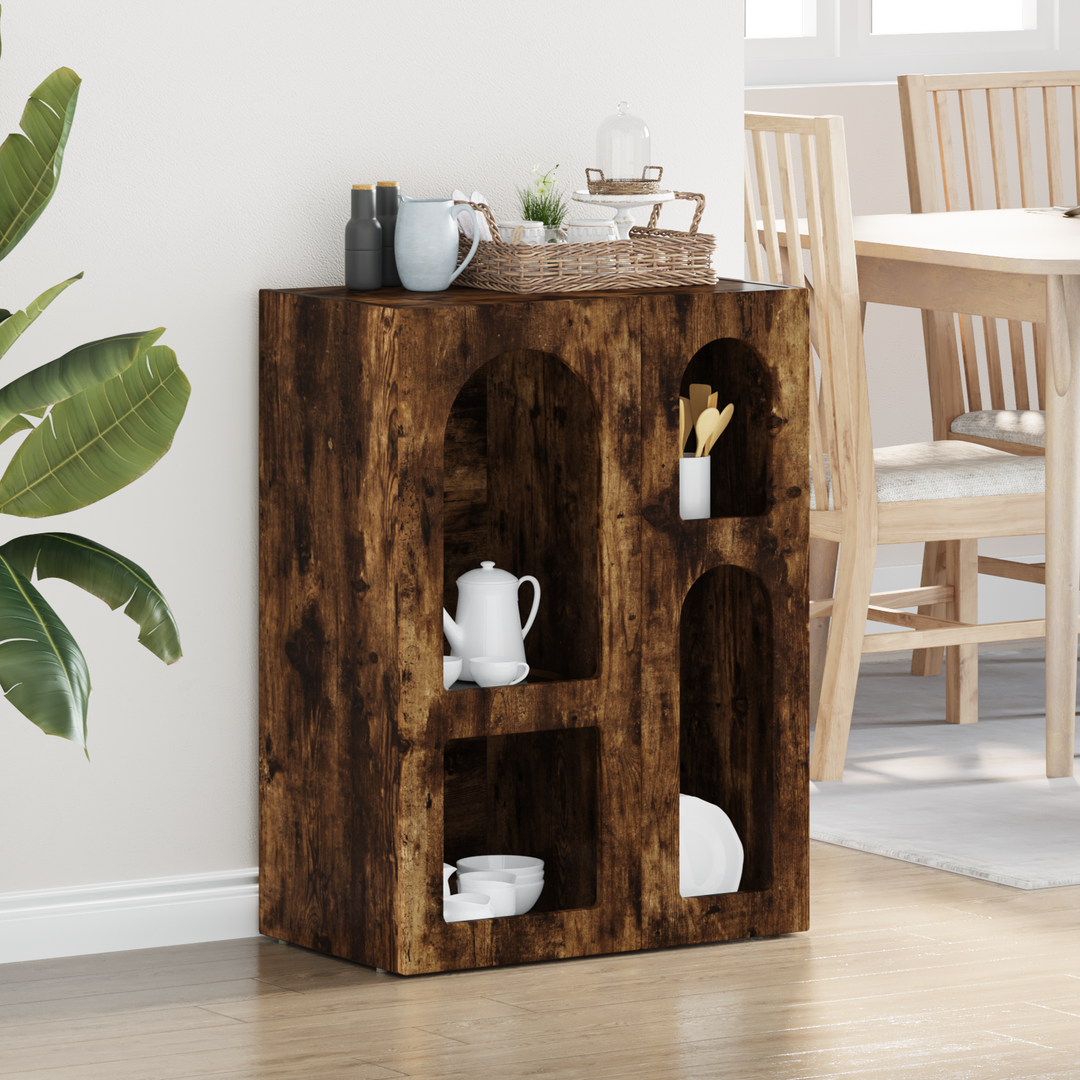 Sideboard ELST Røget eg 59 x 35 x 80.5 cm Konstrueret træ