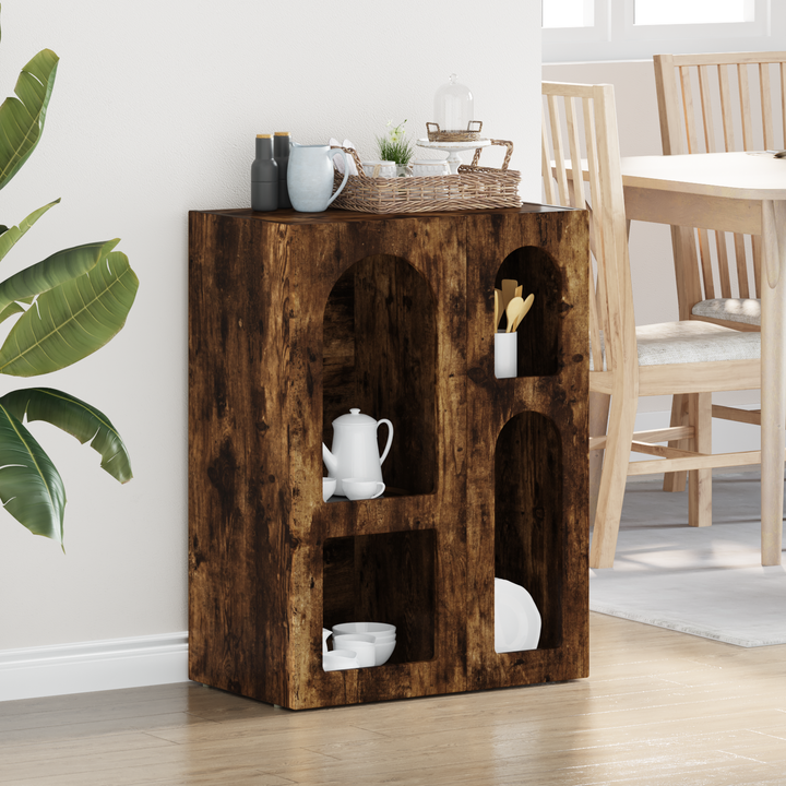 Sideboard ELST Røget eg 59 x 35 x 80.5 cm Konstrueret træ