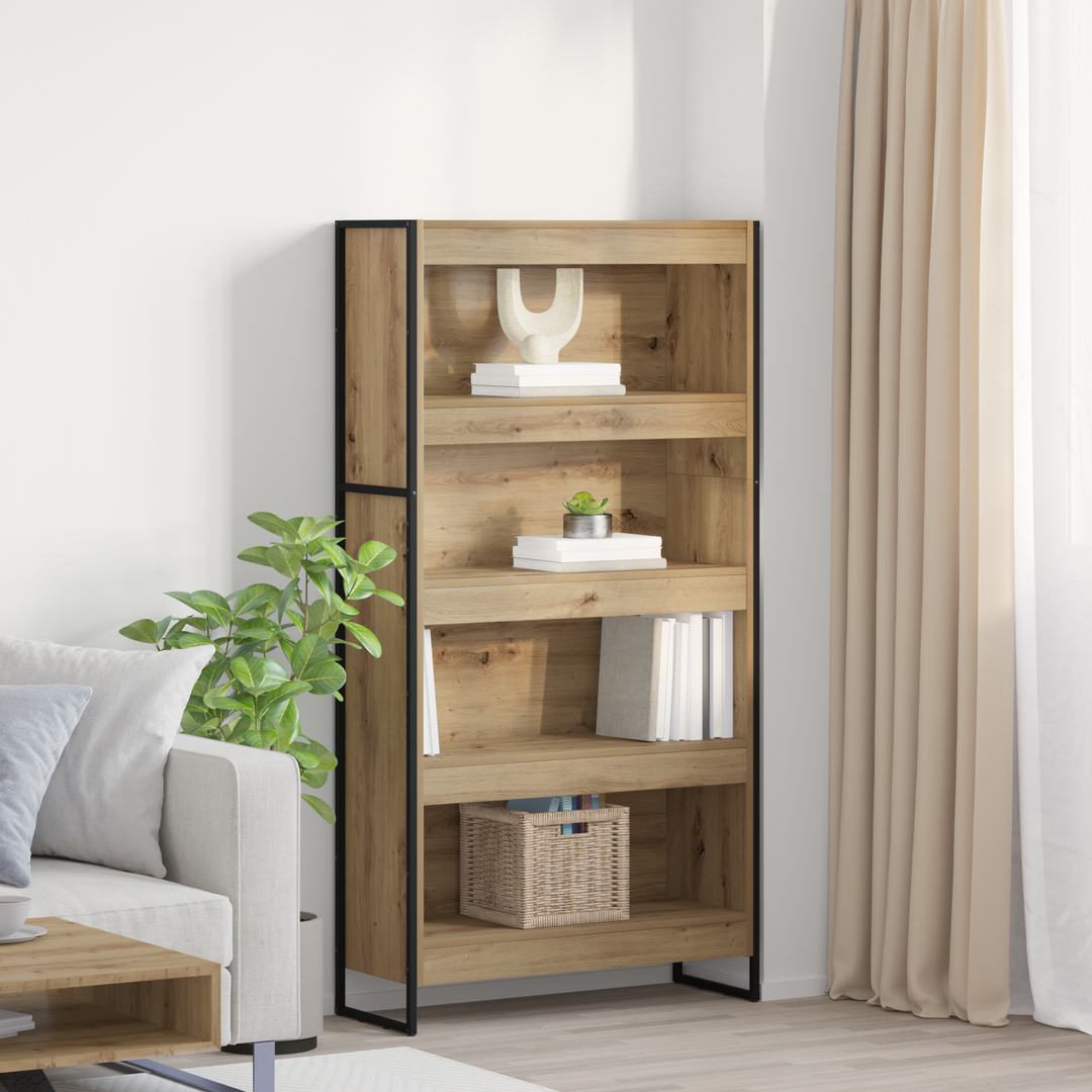 Bogskab 80 x 30 x 155 cm Konstrueret træ Artisan eg
