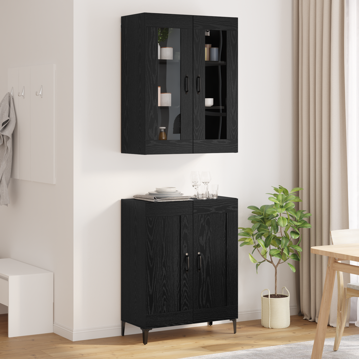 Highboard Sort eg 69,5 x 34 x 180 cm Konstrueret træ