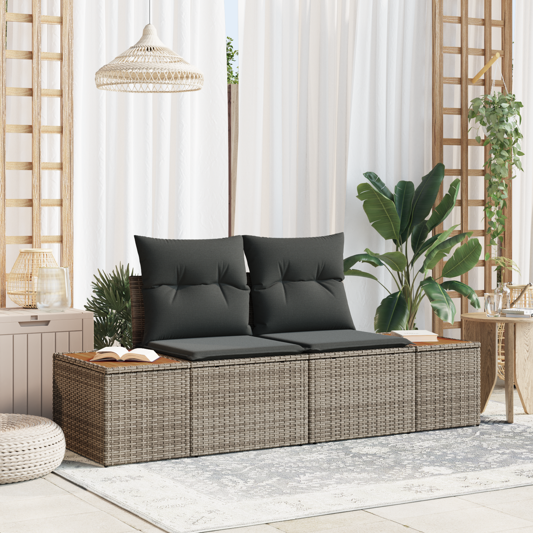 Havemøbelsofa Grå 184 x 62 x 85cm polyrattan